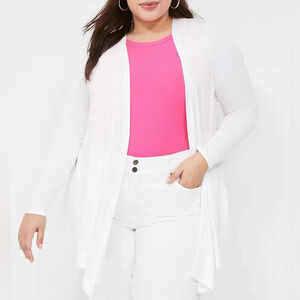 Lane Bryant Fit Flare Cardigan Chic Long Overpiece Knit Plus 18 20 NEW Layered